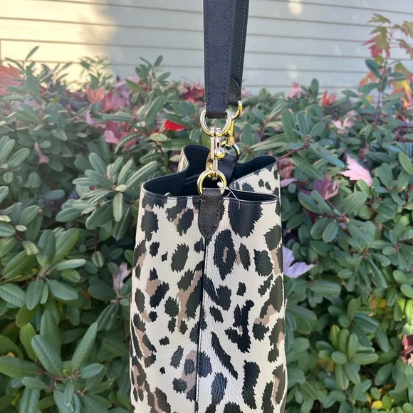 Coach Rowen Bucket Bag with Leopard Print -CCD03 - Picture 13 of 14